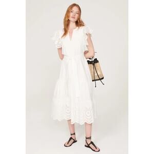 Rails Gia Eyelet Lined Midi Dress Size small